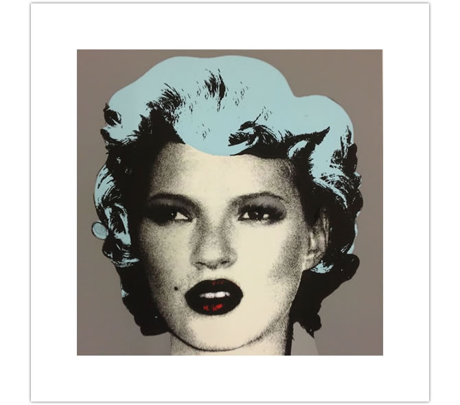 BANKSY Kate Moss - Grey WCP Reproduction