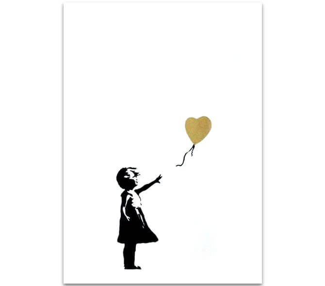 Girl with Balloon  (Gold) - WCP Reproduction