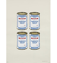 Four Soup Cans(Grey)サイン入り