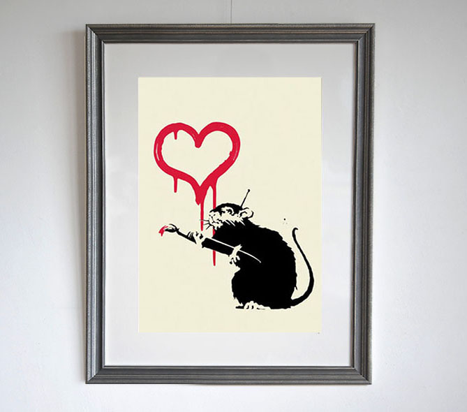 Banksy バンクシー Love Rat Pest Controlのcoa付き作品を販売 ー Noiseking ノイズキング