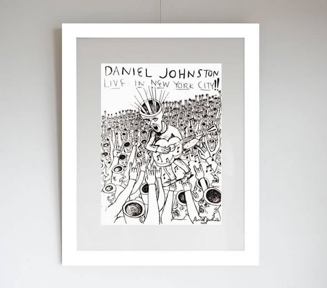 ダニエル・ジョンストン　サイン入りアート Yahoo!オークション - Daniel Johnston ダニエル・ジョンストン