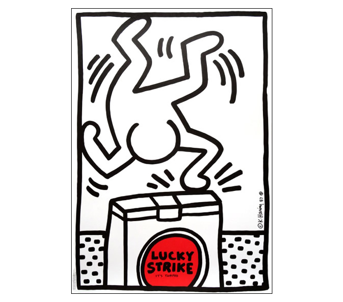 キース へリング Keith Haringg ラッキーストライクのポスター 作品を販売 ー Noiseking ノイズキング