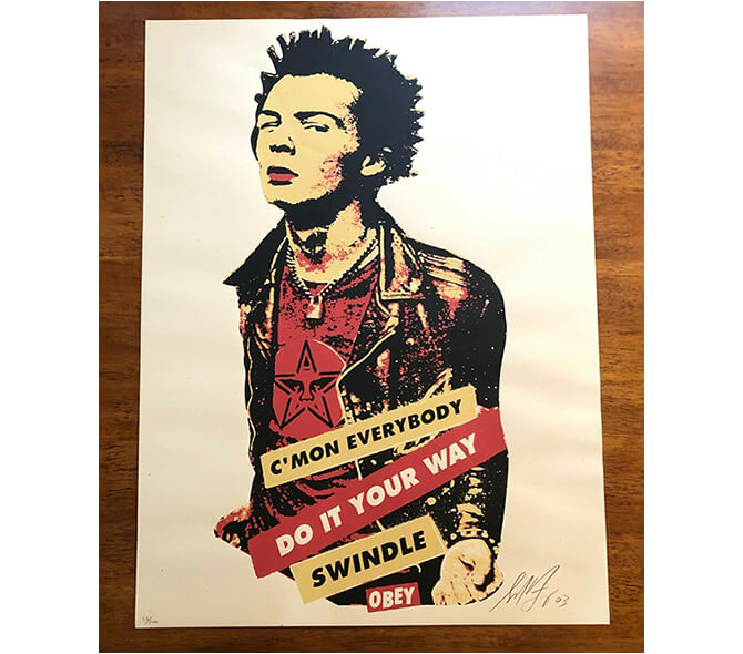 Shepard Fairey(OBEY GIANT) シド・ヴィシャスのポスターを販売 ー