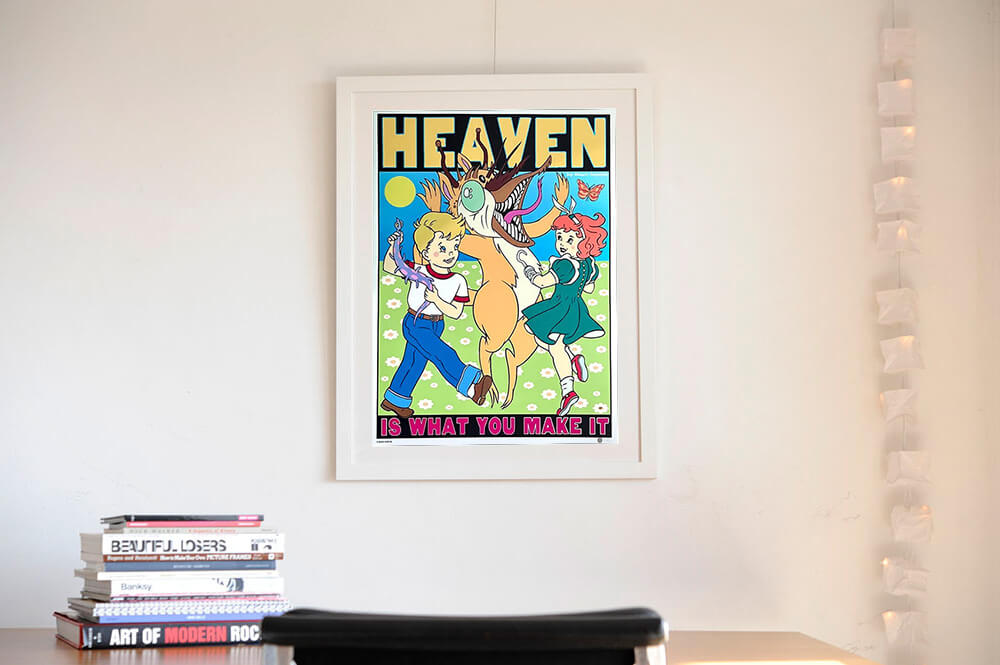 Kozikのポスター「HEAVEN IS WHAT YOU MAKE IT」を販売しています。 ー