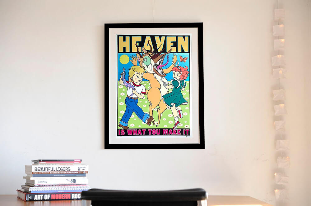 Kozikのポスター「HEAVEN IS WHAT YOU MAKE IT」を販売してい