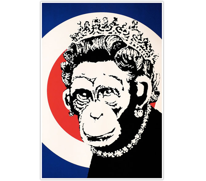 バンクシー（Banksy) - Monkey Queen サイン入り販売 ー NOISEKING ...