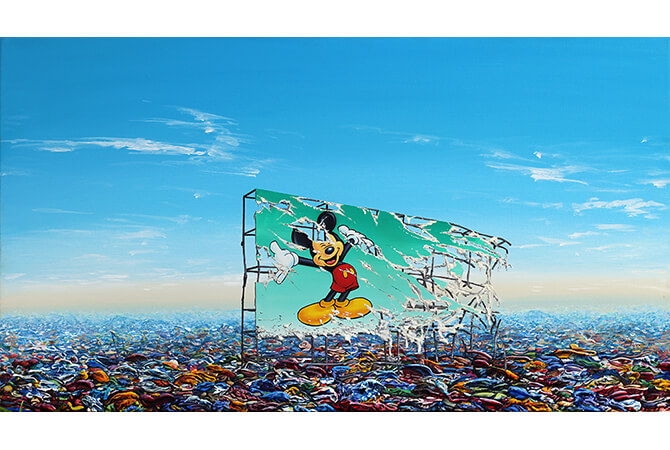 Mickey Billboard Plastic Landfill 