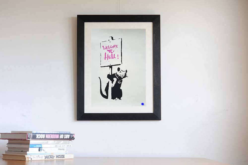 Banksy(バンクシー) -Welcome To Hell Pink COA付き販売 ー