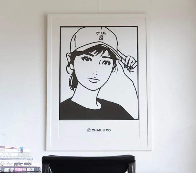 CHARI&CO POSTER - White(額装セット)