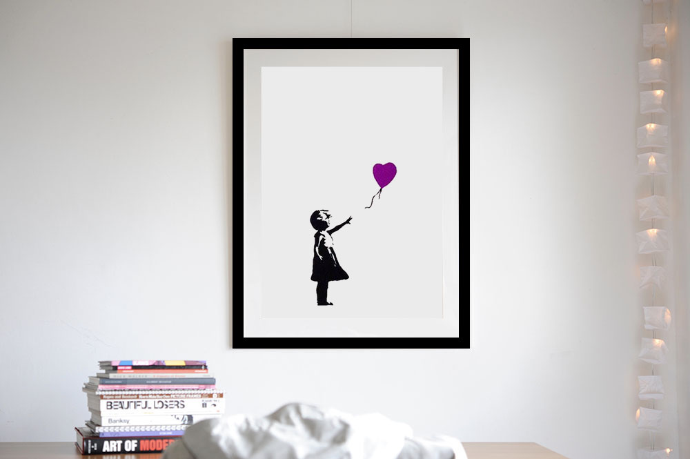 価格ホビー・楽器・アート - BANKSY Girl with Balloon purple
