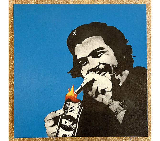 Burn Capitalism Burn Blue - CANVAS