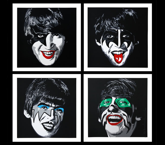 Mr.Brainwash × Kiss × The Beatles ポスターを販売 ー NOISEKING 