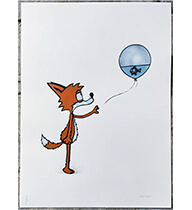 Fox with Balloon