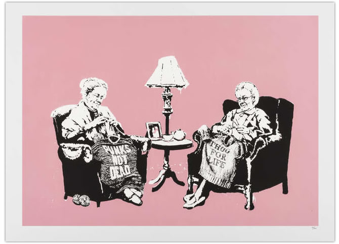 Banksy(バンクシー)-Grannies Pest ControlのCOA付き作品を販売 ー