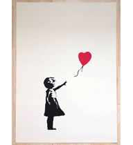 Banksy Balloon Debate バンクシー 白（風船赤） フィギュア