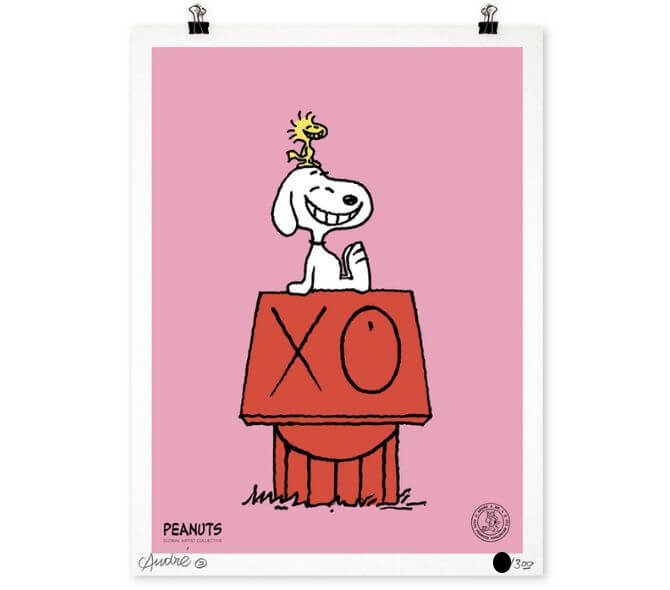 Snoopy & Woodstock on Red House (Pink Variant)