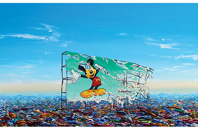 Mickey Billboard Plastic Landfill Print