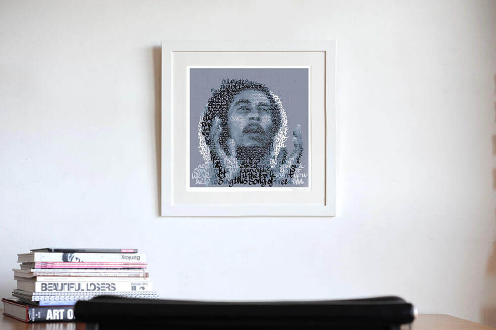 RITA MARLEY ポストカード　額縁付き　　ボブマーリー ボブ・マーリーをアート作品としてお部屋に飾りたい人へ ー