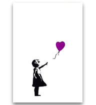 Girl with Balloon  (Purple) - WCP Reproduction