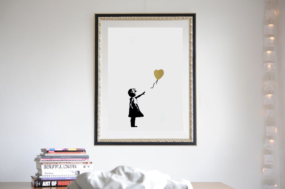BANKSY Girl with Balloon GOLD WCP特別版 COA Girl with Balloon – Colour AP (Gold) | Banksy | 2023 | Sotheby's