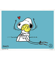 SNOOPY HUGS MR. A (BLUE)