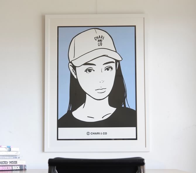 CHARI&CO POSTER -Blue(額装セット)