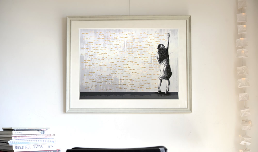 M▽マーティン・バリー 版画 額縁 エディションナンバー (37912) マーティン・ワトソン Less is More More More - Gold Metallic ー