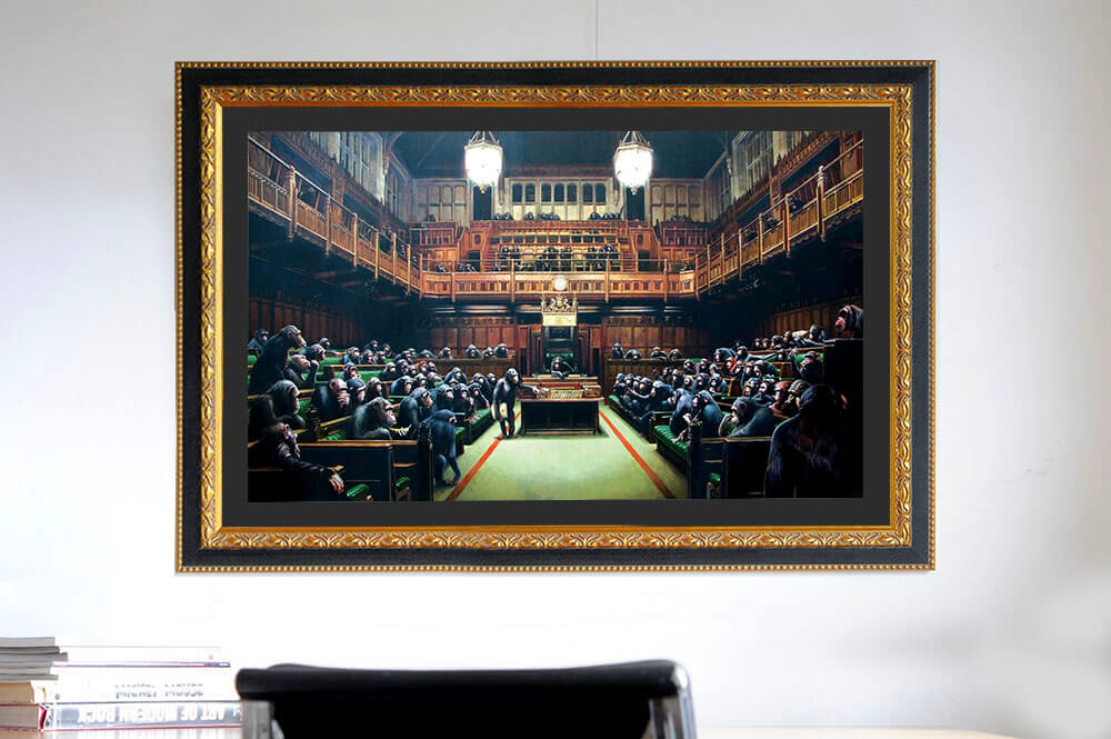 バンクシー Monkey Parliament エスタンプリトグラフ バンクシー Banksy (Monkey Parliament) 猿の国会議事堂☆限定数