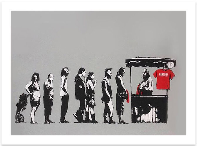 Banksy（バンクシー）Festival (Destroy Capitalism) - WCP Reproduを