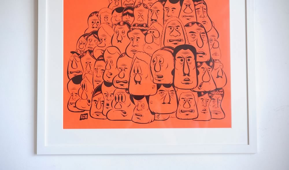 特注額装済 ポスター Barry McGee バリー・マッギー 送料込 匿名発送 特注額装済 ポスター Barry McGee バリー・マッギー 送料込 匿名