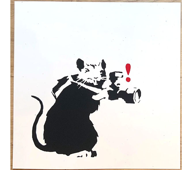 Banksy（バンクシー）Paparazzi Rat- WCP Reproductionを販売！ ー 