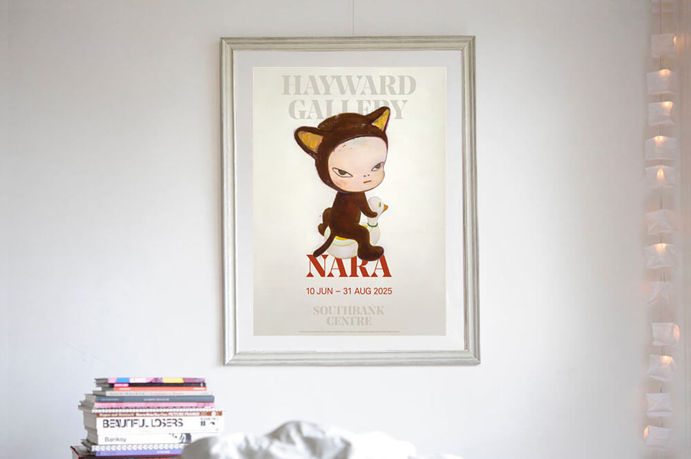 奈良美智のペースギャラリー個展ポスター 奈良美智 英国大規模回顧展の公式ポスター「Missing in Action