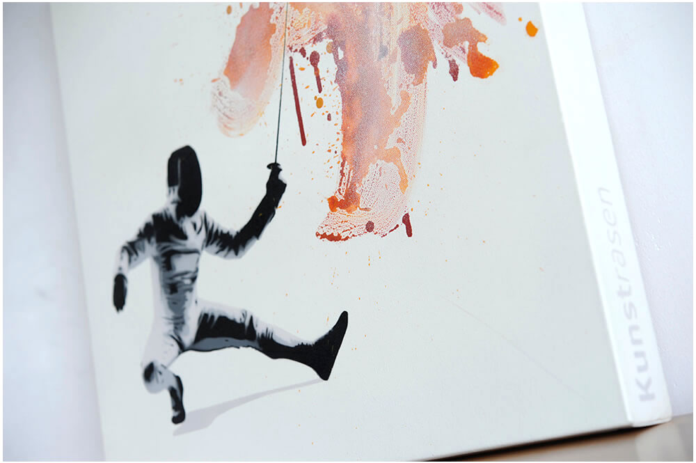 クンストラーゼン Fighting The Blank フェンサー キャンバス Fighting With Canvas – Kunstrasen ポスター販売 ー NOISEKING