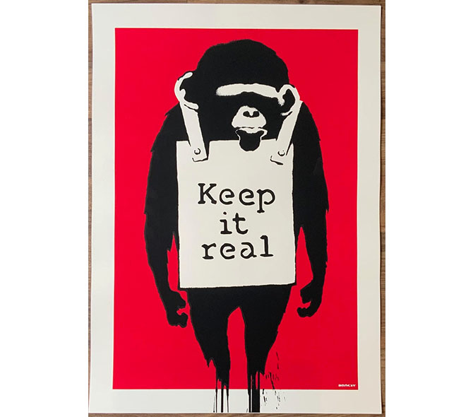 Banksy（バンクシー）Keep it real (Red) – WCP Reproductionを販売 ...