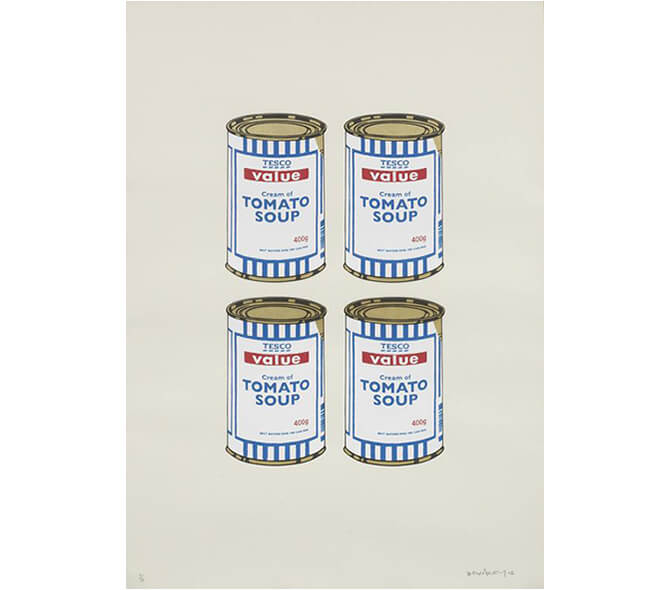 Four Soup Cans(Grey)サイン入り