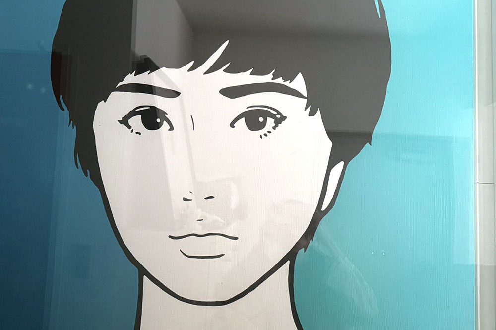 山口歴との合同展に出展されたKYNEの大作原画 ー NOISEKING