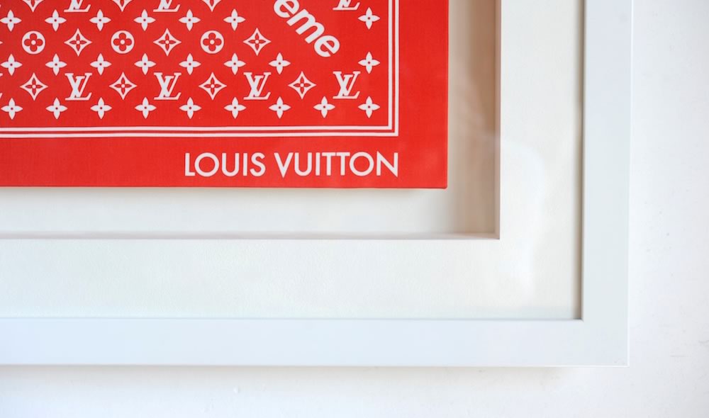 Supreme×LOUIS VUITTON バンダナ（額装セット）を販売 ー