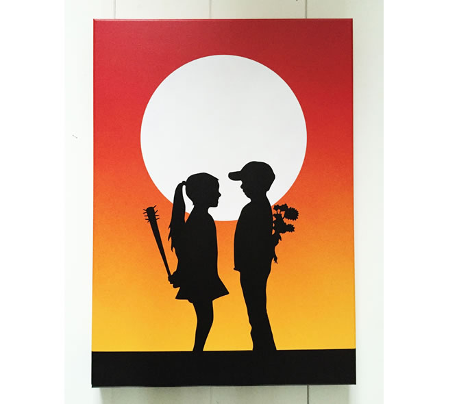 FAKE LOVE Sunset  - Canvas