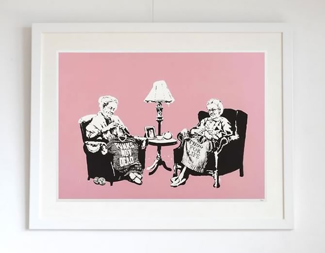 Banksy（バンクシー）-Grannies Pest ControlのCOA付き作品を販売 ー 