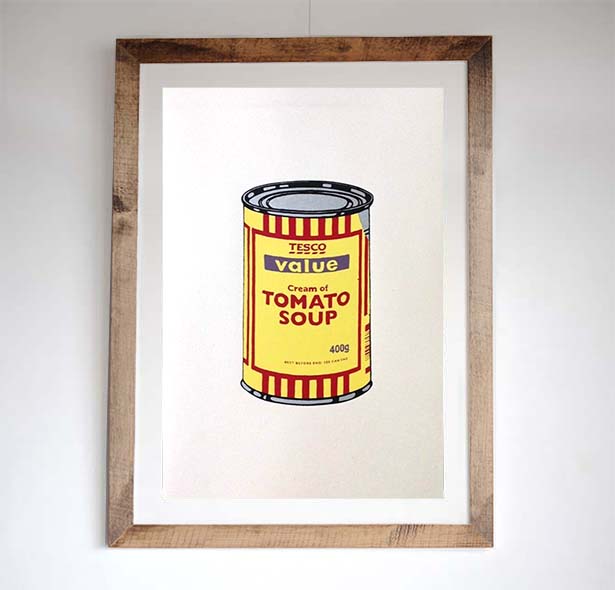 Banksy（バンクシー）Soup Can（Yellow / Red） - WCP Reproductionを 