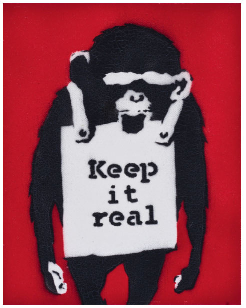 WCP バンクシー MONKEY KEEP IT REAL リプロダクション-